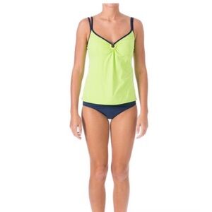 Vibrant Green and Navy Tankini